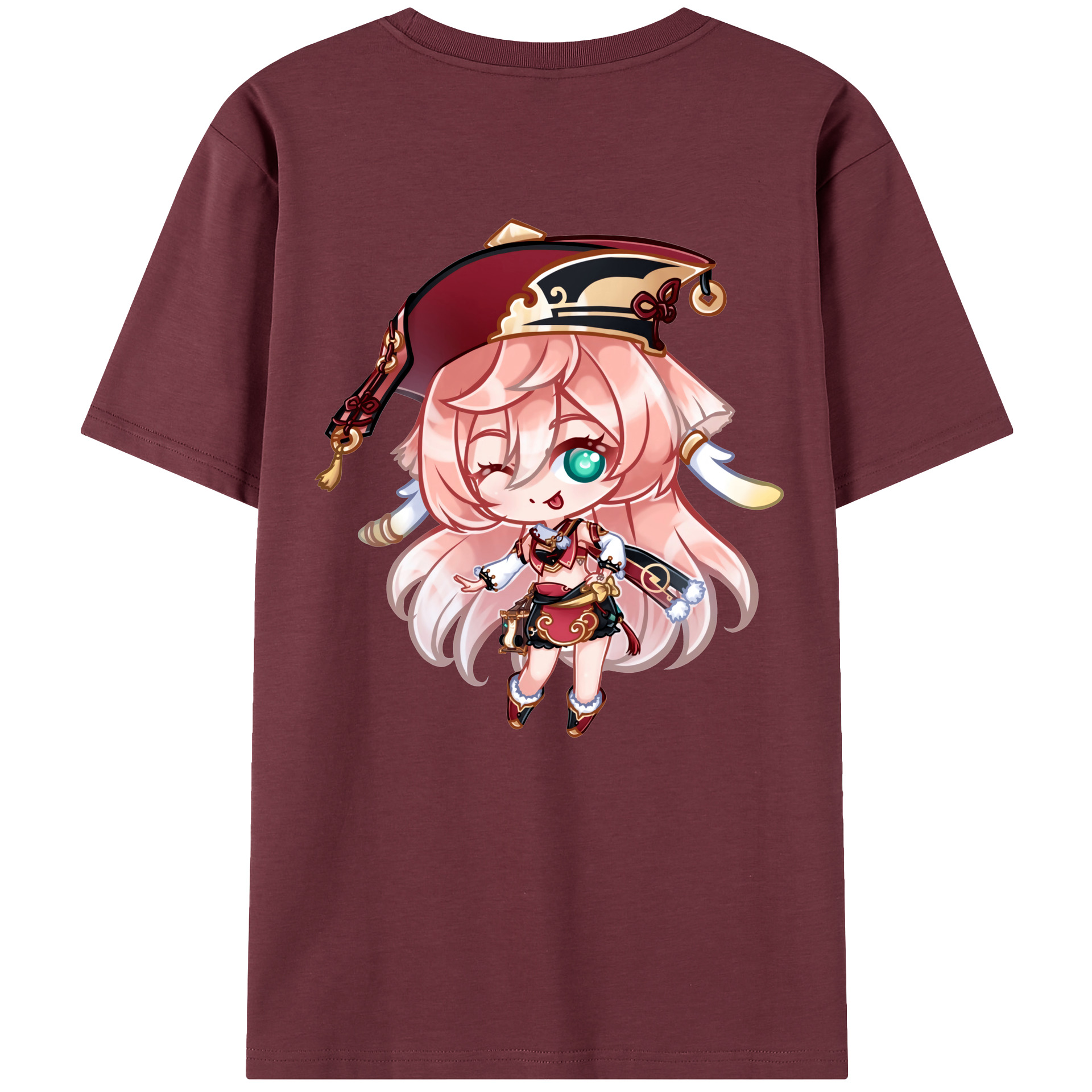 げんし神 ヤンフェイ genshin Yanfei 綿100％半袖Tシャツ（背面プリント）